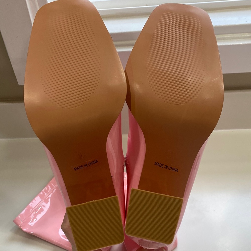 New Mixx Shuz Patent Light Pink Mayra Boots Size 9 - Picture 12 of 13